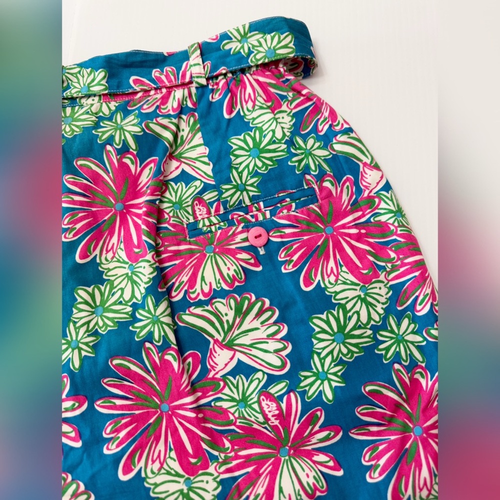 Floral Women's Shorts - Blue and Pink - Picture 7 of 16